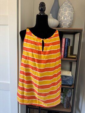 Tommy Hilfiger Bright Striped Silky Tank - Size L